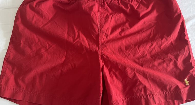 Ralph Lauren Herren Badeshorts Badehose Rot Gr. L
