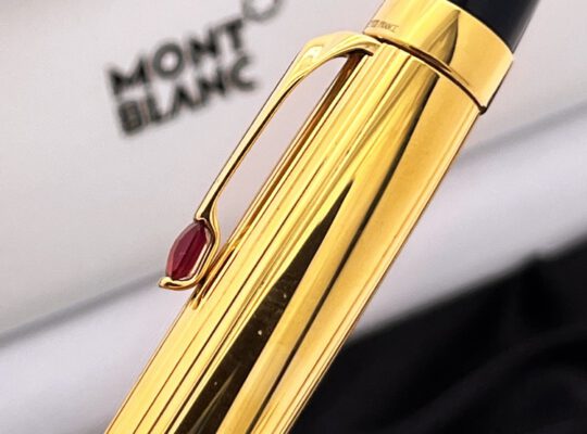Montblanc Boheme Gold Plated Pinstripe Guilloche Kugelschreiber